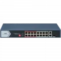 iFLOW F-SW-EU418POE-VM/L ����������� PoE ����������, 16 ������ PoE 10/100Mbps PoE + 2 ����� Uplink 10/100/1000Mbps, 1 ���� 1000Base-X SFP ������ PoE 130 ��.