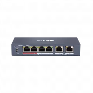 iFLOW F-SW-EU206POE-V/L PoE ����������, 4 ����� PoE+2 ����� Uplink, 10/100Base-TX, ������ PoE 35 ��.