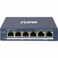 iFLOW F-SW-EM606POE-VM/L 4 ����� 10/100/1000Mbps PoE + 2 ����� Uplink 10/100/1000Mbps, ������ PoE 45��