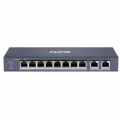 iFLOW F-SW-EU410POE-V/L 8 ������ 10/100Mbps PoE + 2 ����� Uplink 10/100/1000Mbps, ������ PoE 60��