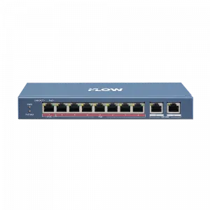 iFLOW F-SW-EU410HPOE-V ����������� 8 ������ 10/100Mbps PoE + 2 ����� Uplink 10/100/1000Mbps, ������ PoE 110��