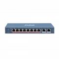 iFLOW F-SW-EU410HPOE-V ����������� 8 ������ 10/100Mbps PoE + 2 ����� Uplink 10/100/1000Mbps, ������ PoE 110��