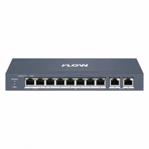 iFLOW F-SW-EU410HPOE-V� ����������� 8 ������ 10/100Mbps PoE + 2 ����� Uplink 10/100/1000Mbps, ������ PoE 110��