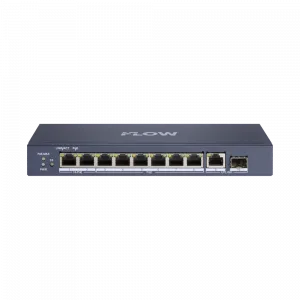 iFlow F-SW-EU610HPOE-V ���������� 6 x Gigabit PoE-������, 2 x Gigabit Hi-PoE-�����, 1 x Gigabit RJ45-���� � 1 x Gigabit SFP ����.