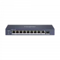 iFlow F-SW-EU610HPOE-V ���������� 6 x Gigabit PoE-������, 2 x Gigabit Hi-PoE-�����, 1 x Gigabit RJ45-���� � 1 x Gigabit SFP ����.