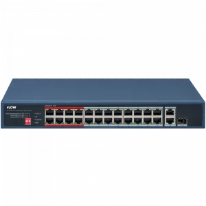 iFLOW F-SW-EU426POE-V/L PoE ����������, 24 ����� PoE 10/100�+2 ����� Uplink, 10/100/1000G, 1 ���� SFP 1000G  ������ PoE 230 ��.