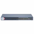 iFLOW F-SW-EM618POE-VM/L ����������� PoE ����������, 16 ������ PoE Gigabit+1 ���� Uplink Gigabit, 1 ���� SFP Gigabit ������ PoE 130 ��.